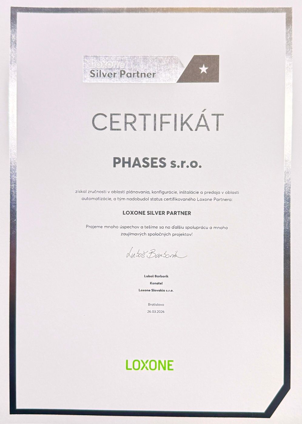 Loxone Silver Partner